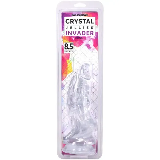 Фентезійний фалоімітатор Doc Johnson Crystal Jellies - Invader Dong 8.5 Inch - Clear Львів