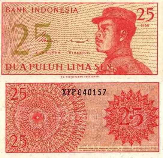 Indonesia Индонезия - 25 Sen 1964 UNC Полтава - изображение 1