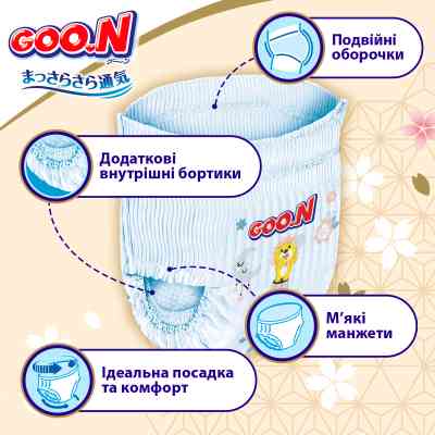 Підгузки GOO.N Premium Soft Трусики 12-17 кг Розмір 5 XL 36 шт (F1010101-158) Вінниця