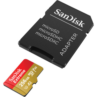 Карта пам&apos;яті SanDisk 256GB microSD class 10 UHS-I U3 Extreme (SDSQXAV-256G-GN6MA) Вінниця - фото 2