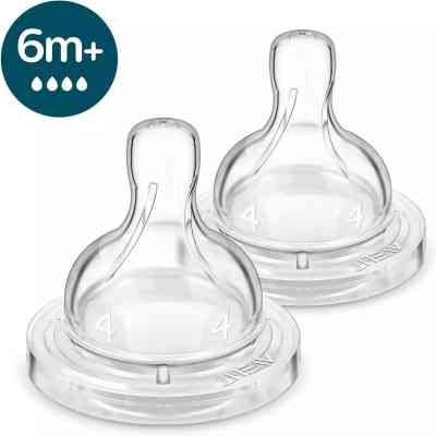 Соска Philips AVENT Анти-Колик, быстрый поток, от 6 мес. 2 шт (SCY764/02) Винница