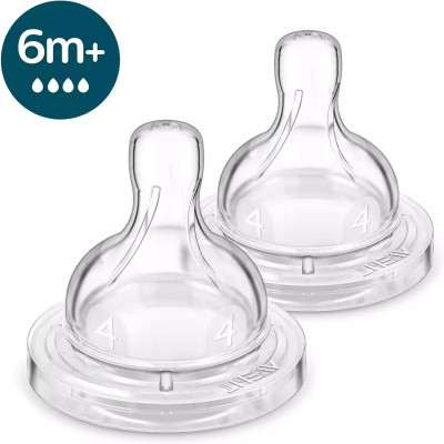 Соска Philips AVENT Анти-Колик, быстрый поток, от 6 мес. 2 шт (SCY764/02) Винница - изображение 1