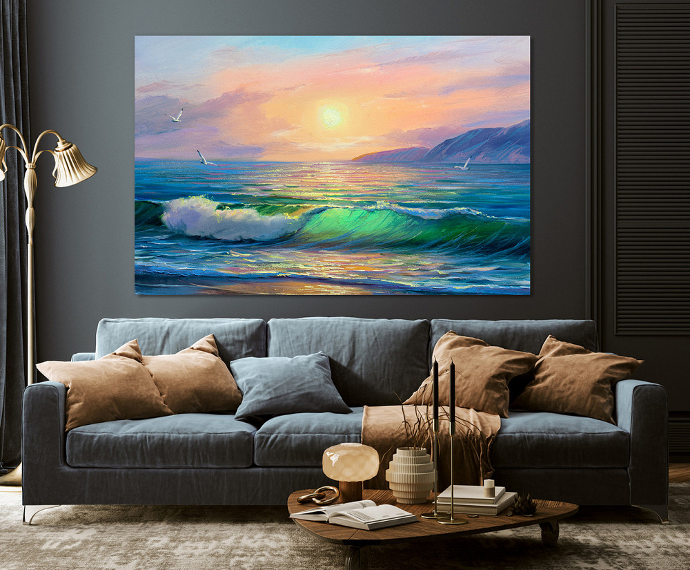 Картина полотно у вітальню / спальню   Природа  моря   MLP_362 ( 60х30см ) 40x80 см Київ - фото 3