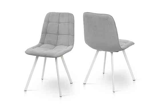 Стілець Софт, метал білий/ тканина світло сіра Київ