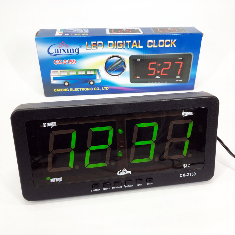 Настільний годинник з великими цифрами Caixing, Настільний годинник з будильником VL-99 Львів - фото 7