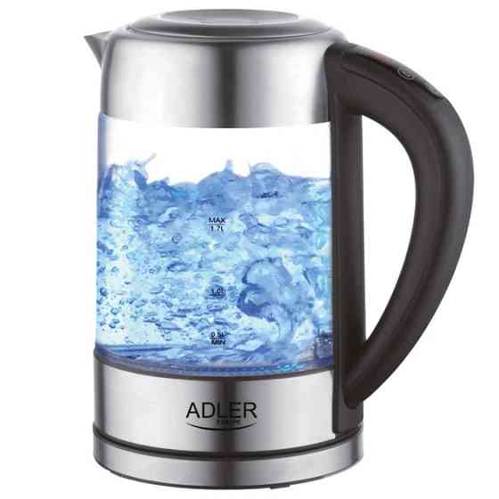 Надежный стеклянный электрочайник с подсветкой, Эргономичный электрический чайник ZC-49 Львов