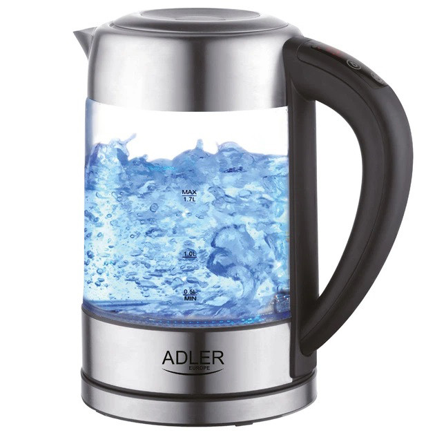 Надежный стеклянный электрочайник с подсветкой, Эргономичный электрический чайник ZC-49 Львов - изображение 1