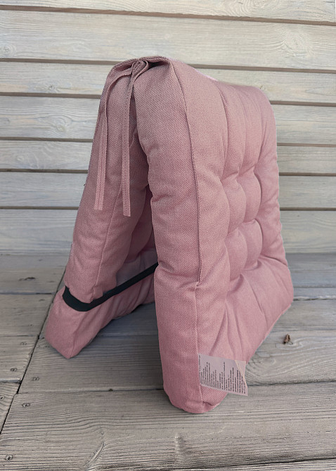 Подушка для стільців (50x120х8 см) подвійна Decorator Мальмо колір пудровий 84-125 Київ - фото 3