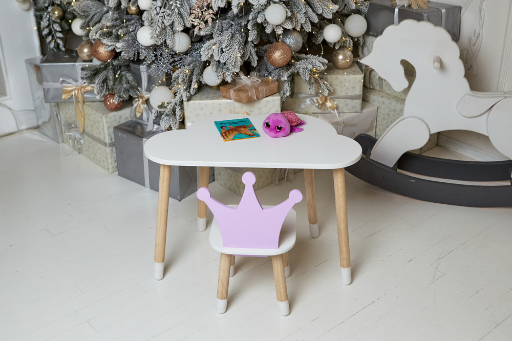 Набір дитячих меблів: столик-хмарка та стілець-корона Київ - фото 6