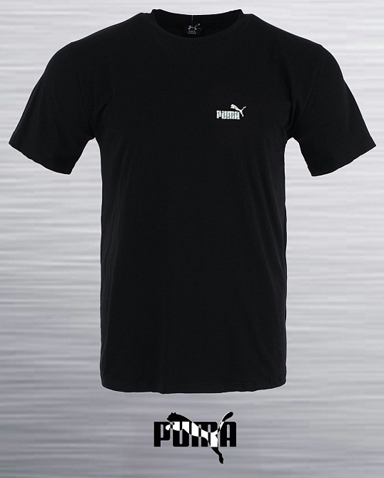 Мужская однотонная футболка Puma,потиэстер 48 Киев - изображение 1