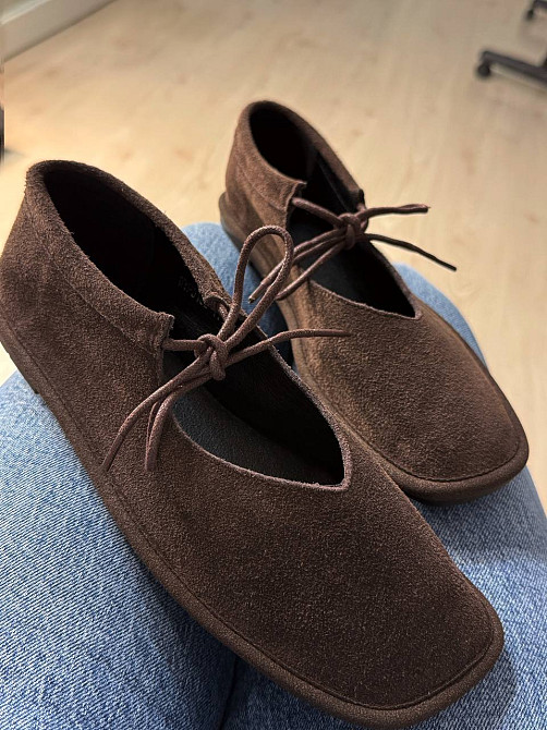 Балетки женские Meideli 0109-11 Mary Jane со шнурком натуральная замша коричневые, 40, 25,5 см Киев - изображение 3
