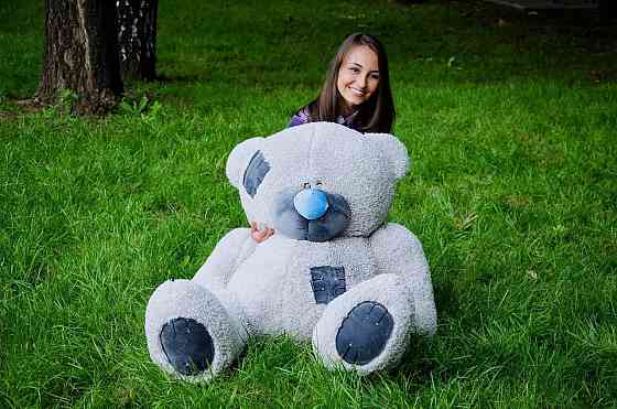 М'яка  іграшка подарунок на 8 березня плюшевий ведмедик Потап 150 см Сірий Тернопіль