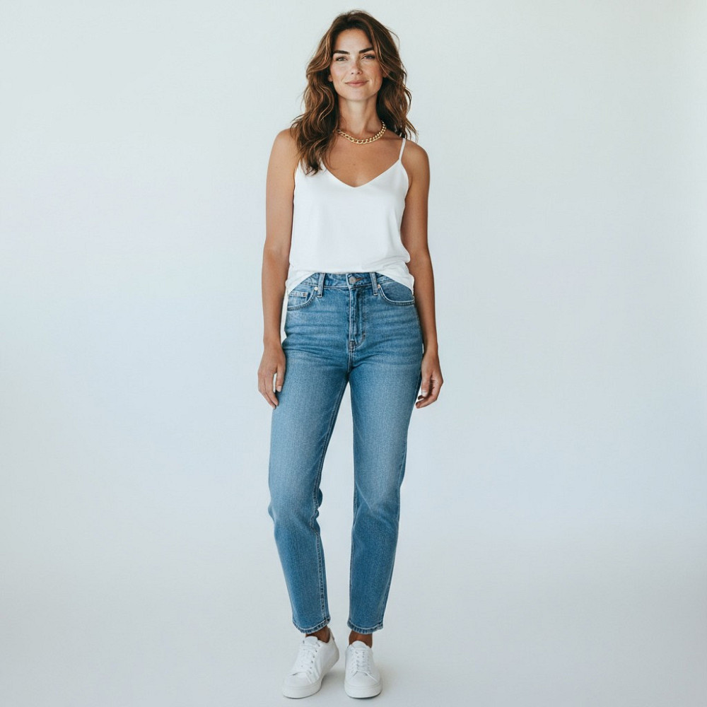 Шовкова майка на тонких бретельках Білий 3XL/4XL Харків - фото 5