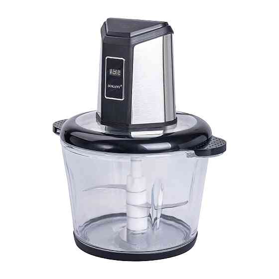 Sokany Чопер подрібнювач 800 Вт 4 леза з чашею на 2,5 літри 2 швидкості м'ясорубка Sokany SK-06 Коломия