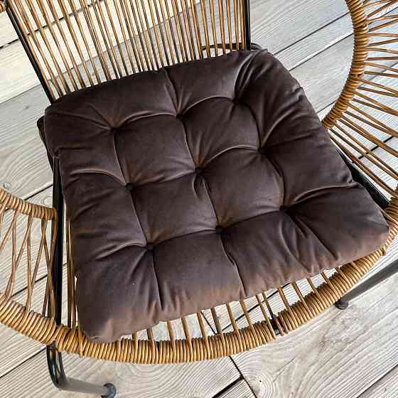 Подушка для стільців (40x40х5 см) Decorator Velour колір венге 84-120 Київ