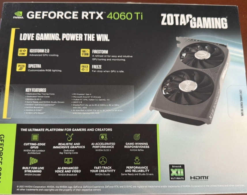 Видеокарта Нові Zotac Rtx 4060ti 16 gb Київ - фото 3