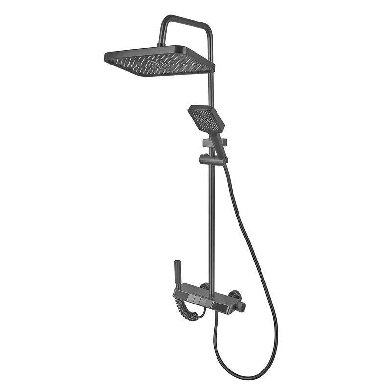 Душова колона Champion PBR-009-J графіт з кнопковим змішувачем, 4 режими CH6 Харків - фото 1