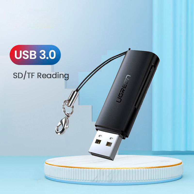 Кардридер USB 3.0 TF/SD Ugreen 60722 c поддержкой карт до 512Гб (Черный) Николаев - изображение 8