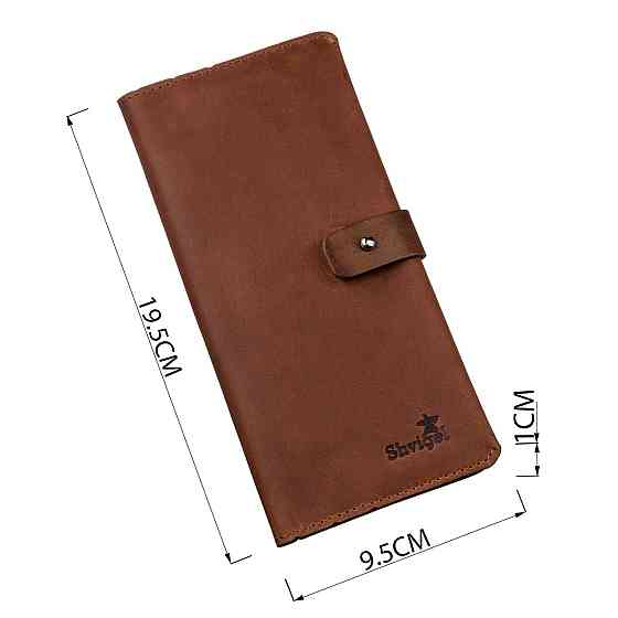 Гаманець чоловічий з вінтажної шкіри SHVIGEL 16208 Коричневий Київ
