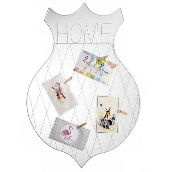 Настенный органайзер Мудборд (moodboard) доска визуализации и планирования, Home 56*39 см, белый Винница