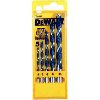Набір свердл DeWALT по дереву, d=4,5,6,8,10мм. (DT4535) Вінниця