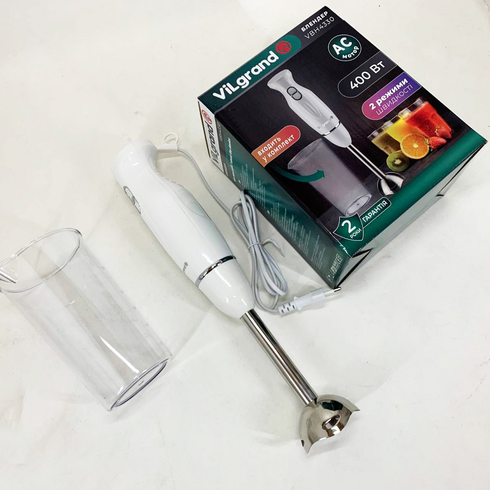 Кухонный электрический измельчитель-блендер ViLgrand VBH4330 400 Вт, Блендер классический BN-33 Львов - изображение 5