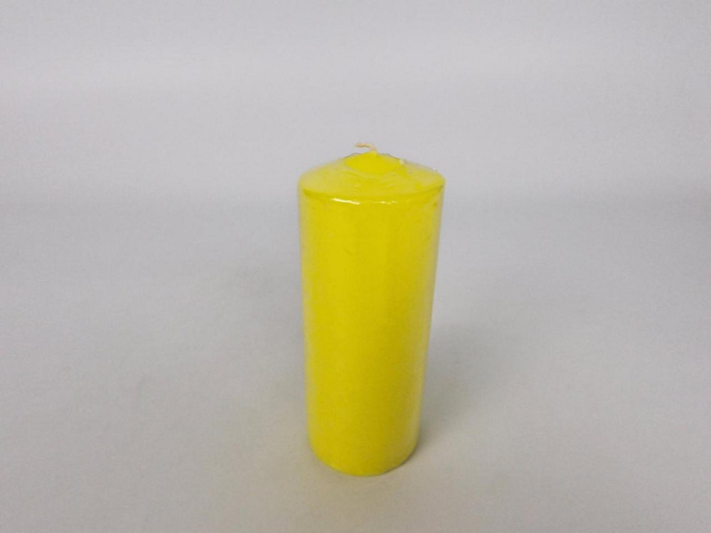 Кольорова Циліндр парафінова свічка (60/150) ЖЕЛТАЯ фарбована всередині біла (1 шт.) Харків - фото 1