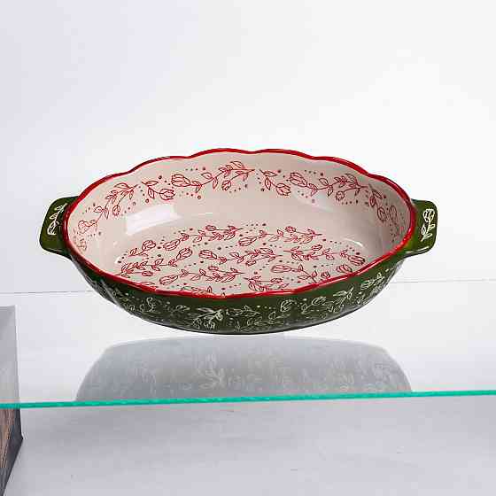 Yiwu Форма для запікання Vintage 30×18×5 (см) овальна форма для випікання в духовці з ручками З Коломия