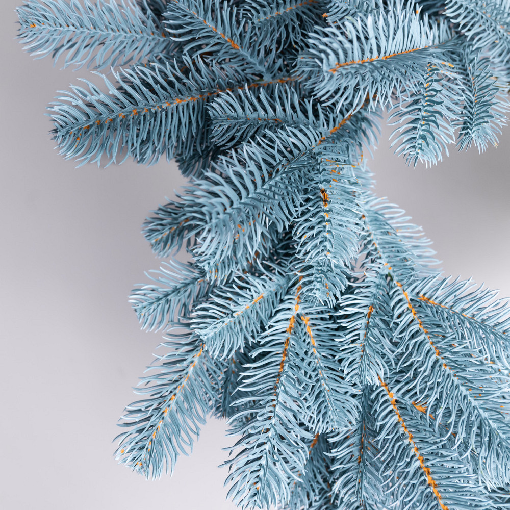Голубий штучний різдвяний вінок 60 см Київ - фото 2
