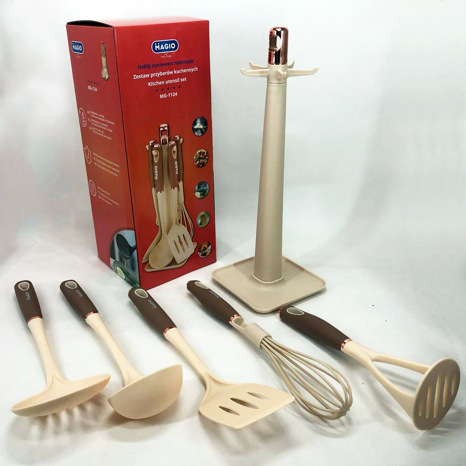 Силиконовые кухонные принадлежности набор, Набор кухонных предметов из силикона поварской AO-92 Киев - изображение 4