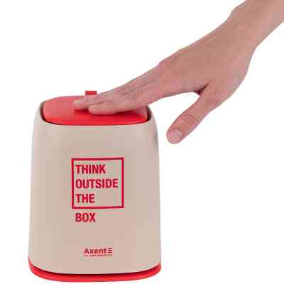 Кошик для паперів Axent Настільний контейнер для сміття, прямокутний, персиковий (2133-42-A) Вінниця