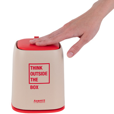 Кошик для паперів Axent Настільний контейнер для сміття, прямокутний, персиковий (2133-42-A) Вінниця - фото 4