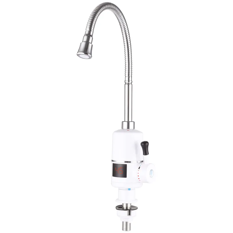 Водонагрівач 3,3 kW проточний, з індикатором температури, рефлекторний вилив, RESET, на мийку ZERIX ELW41-EF (ZX4699) Київ - фото 1