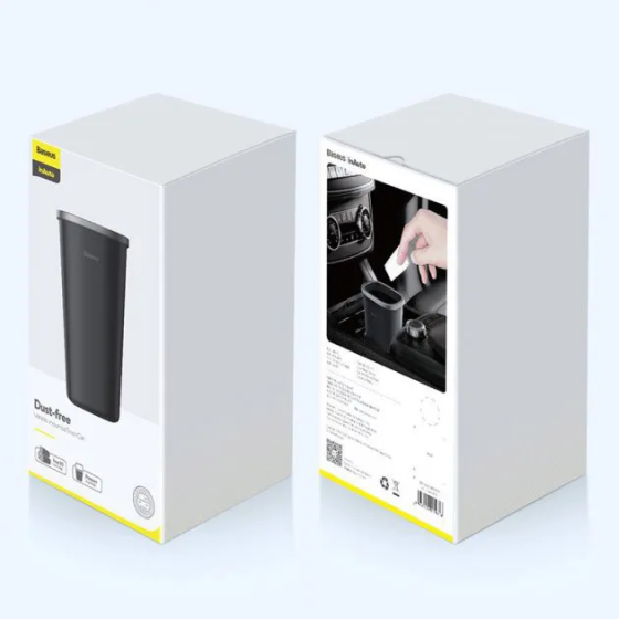 Автомобильный мусорный контейнер Baseus Dust-free Vehicle-mounted Trash Can（TrashBag 3 roll/90）Black Ковель