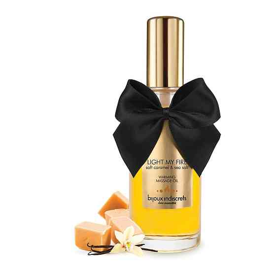Разогревающее масло Bijoux Indiscrets Light my Fire - Caramel&Sea salt Sex Aura Киев