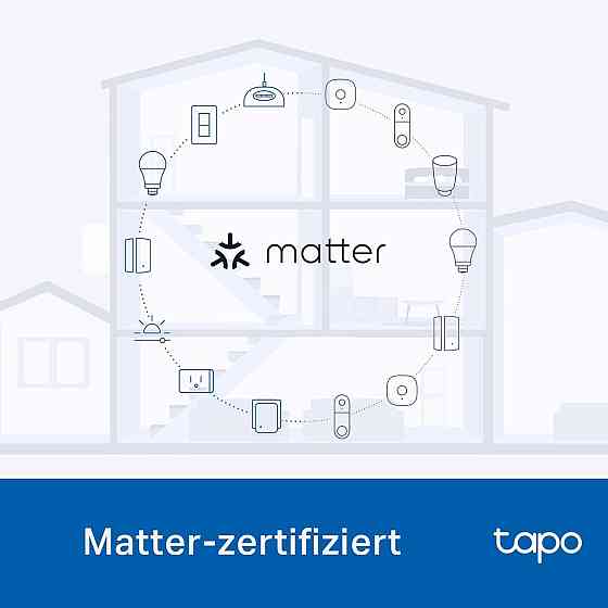 Розетка Tapo P100MA белая Mini Matter Certified Wi‑Fi 2.4GHz дистанционное управление таймер расписание Alexa Киев