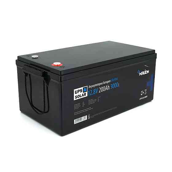 Літій-залізо-фосфатний акумулятор Merlion LiFePO4 12.8V 200AH,(4S1P/BMS-100A), (522x270x225), 3000 циклів Київ