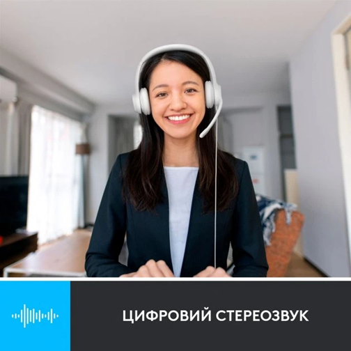 Гарнитура Logitech USB H390 (981-001286) White (6857749) Киев - изображение 13