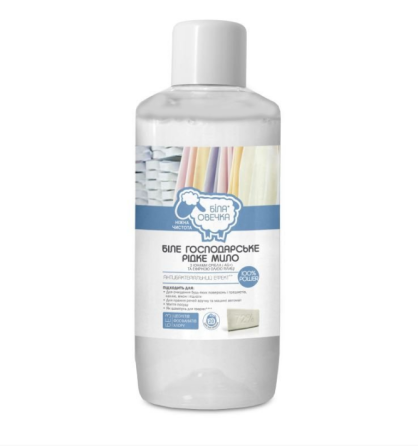 Рідке мило для прання 1000мл господарське "100% power" біле Белая Овечка Житомир