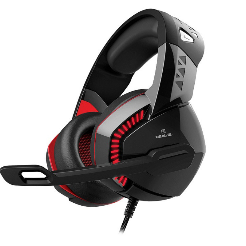 Гарнітура REAL-EL GDX-7800 Black/Red ( Чорний/Червоний ) Харьков - изображение 8