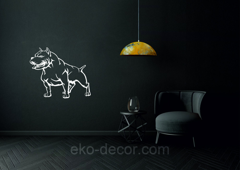 Декоративное настенное Панно «Американский питбультерьер» Декор на стену 110*92 см, Белый Киев - изображение 7