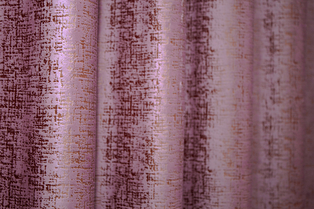 Комплект готових штор VR-Textil  Оксамит (бархат) № 1126ш Рожевий з золотистим 150х270 см 2 шт (30-943) Київ - фото 7