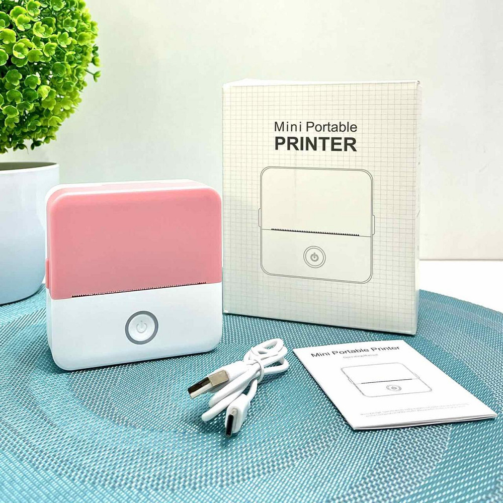 Принтер-міні дитячий портативний друк зі смартфона Рожевий (C 65320) Чернігів - фото 6