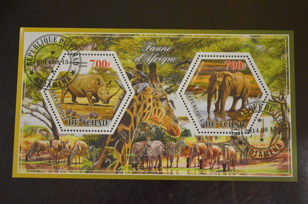 Чад. Марки. Фауна. Личности. Блок. 2014 год (В-5) Полтава - изображение 1
