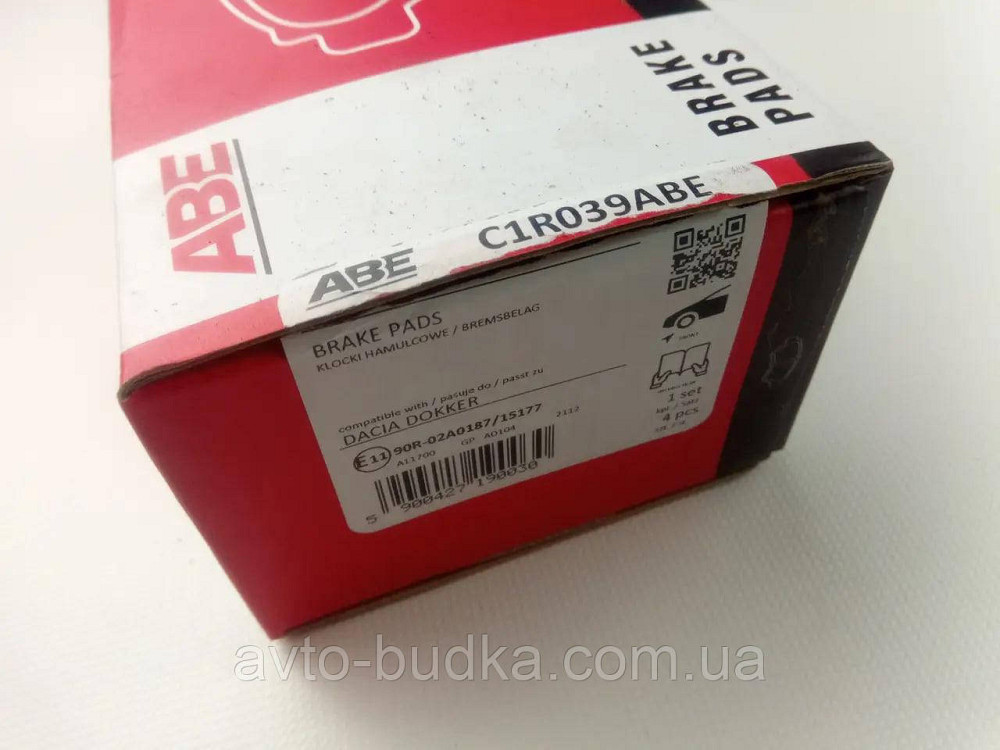 Гальмівні колодки передні на RENAULT SCENIC III ( 2009 р.>) - ABE C1R039ABE Новый Роздол - изображение 3