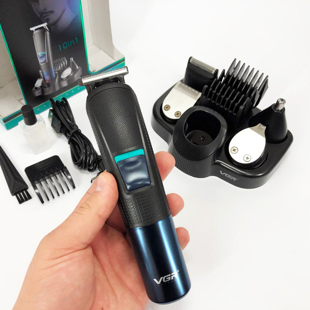 Чоловічий набір для стрижки волосся акумуляторний VGR V-108, Машинка для стрижки голови SK-74 Львів - фото 3