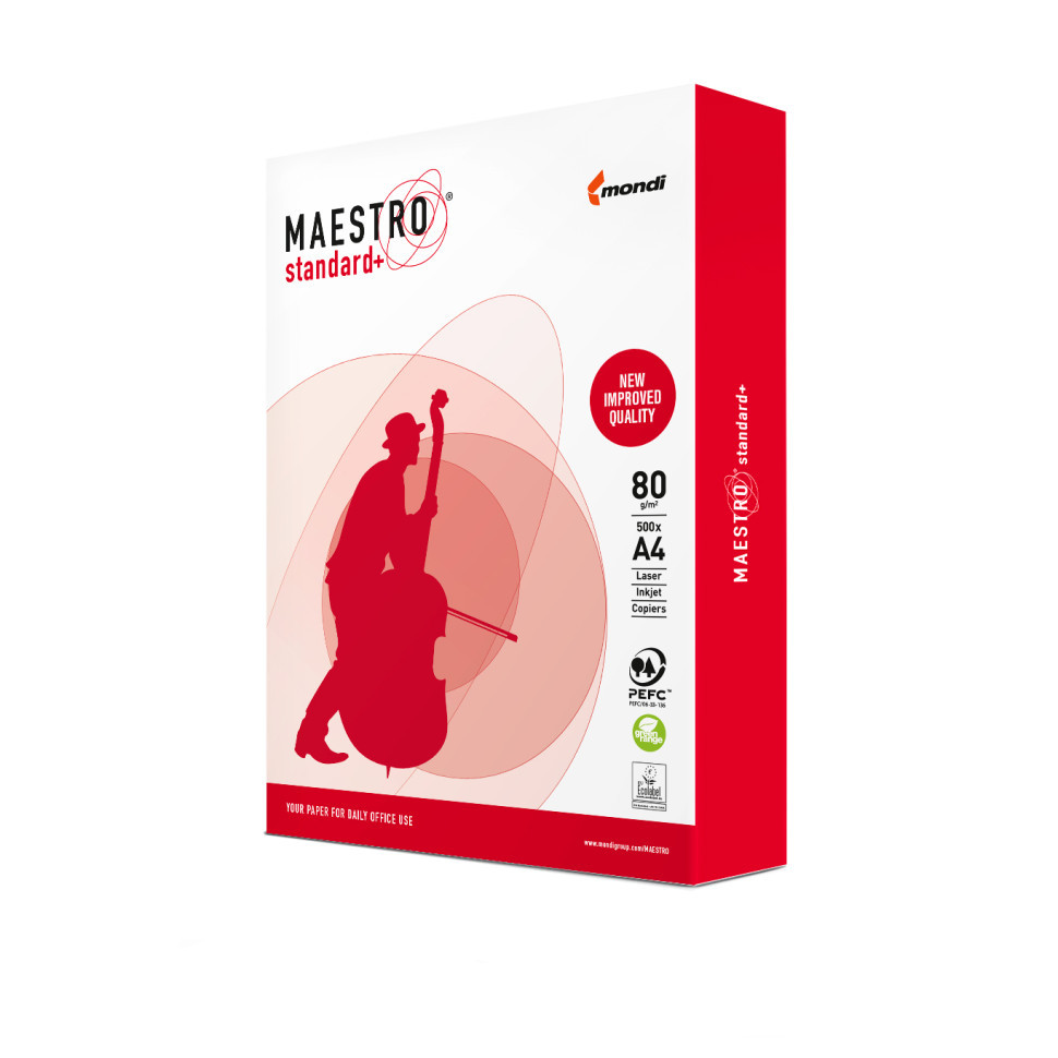 Папір для офісу MAESTRO STANDARD+ А4, клас B, 80г/м2, 500 листів Вінниця - фото 1