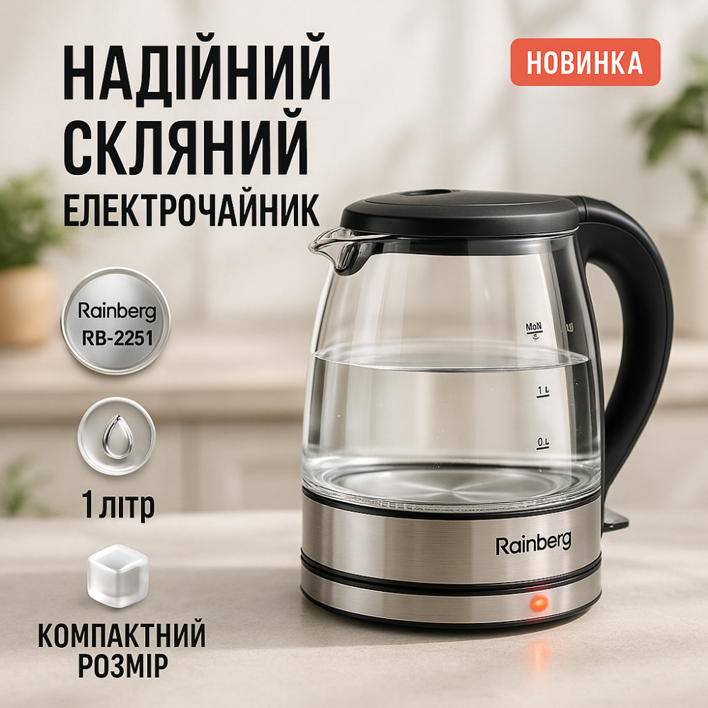 Електрочайник фирменный, Чайник с автоматическим отключением при отсутствии воды, Электрочайник удобный YL-88 Львов - изображение 20