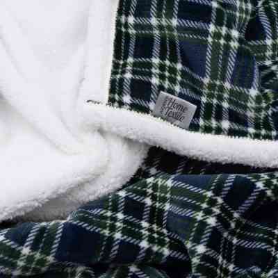 Плед Ardesto Sherpa 160х200см, 100% полиэстер, клетка, зеленый (ART0202SH) Винница