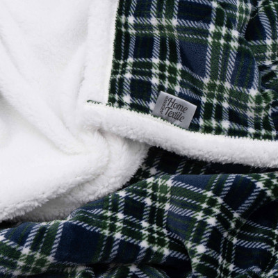 Плед Ardesto Sherpa 160х200см, 100% поліестер, клітинка, зелений (ART0202SH) Вінниця - фото 5